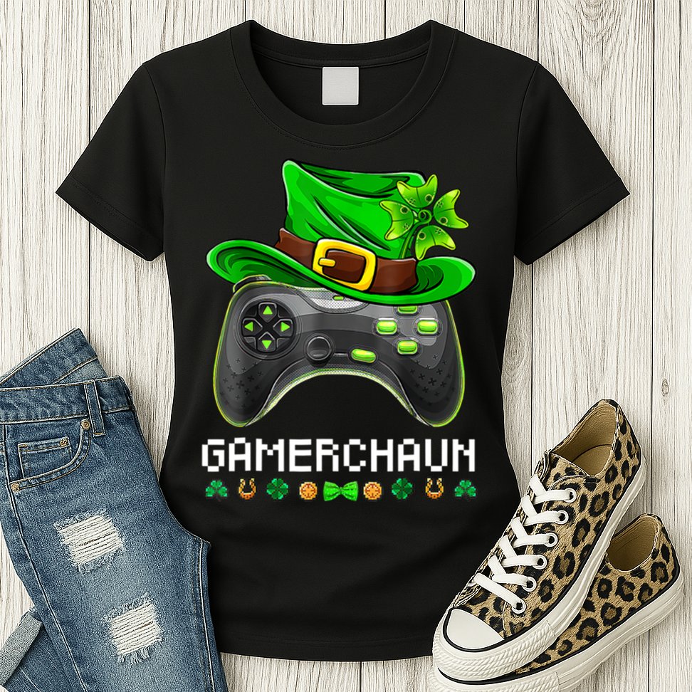 Gamerchaun St Patrick's Day Game Womens T-Shirt