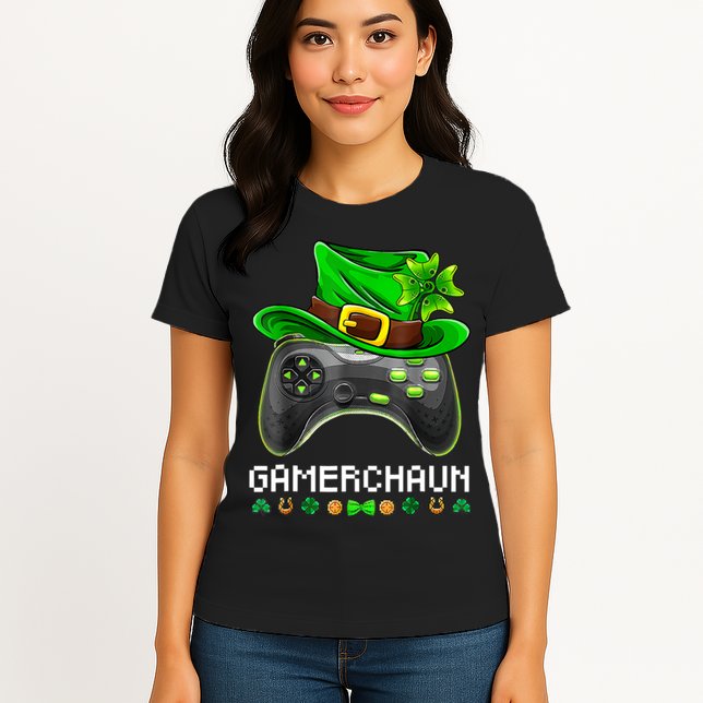 Gamerchaun St Patrick's Day Game Womens T-Shirt