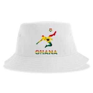 Ghana Soccer Player Ghana Ghanese Roots Evolution Ghana Flag Sustainable Bucket Hat