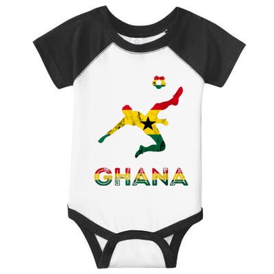 Ghana Soccer Player Ghana Ghanese Roots Evolution Ghana Flag Infant Baby Jersey Bodysuit