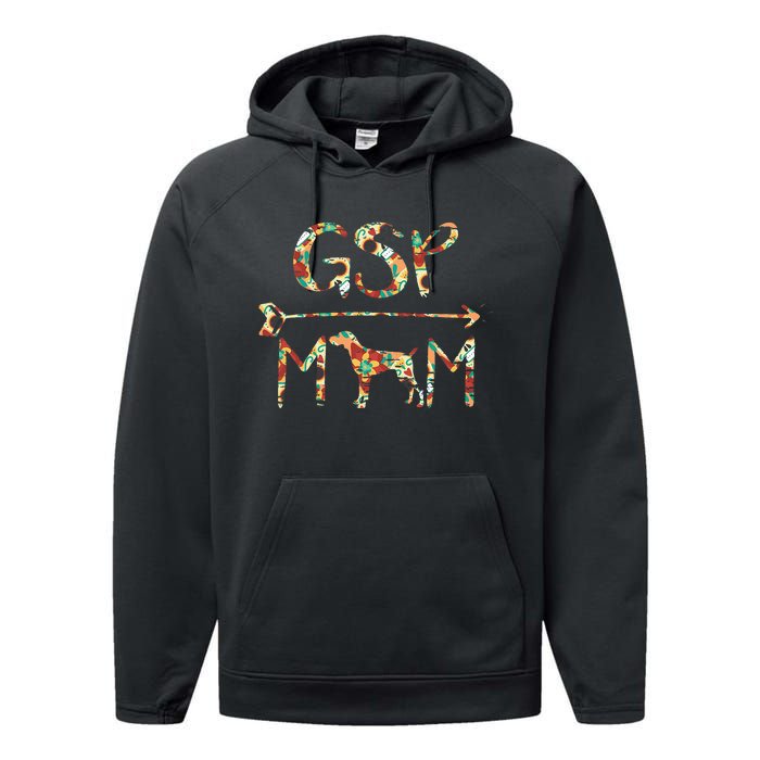 German Shorthair Pointer GSP Mom Performance Fleece Hoodie