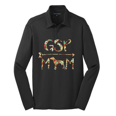 German Shorthair Pointer GSP Mom Silk Touch Performance Long Sleeve Polo