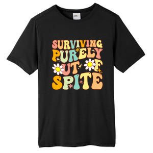 Groovy Surviving Purely Out Of Spite A Humorous Funny Joke Tall Fusion ChromaSoft Performance T-Shirt