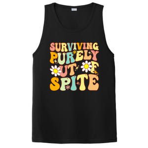 Groovy Surviving Purely Out Of Spite A Humorous Funny Joke PosiCharge Competitor Tank