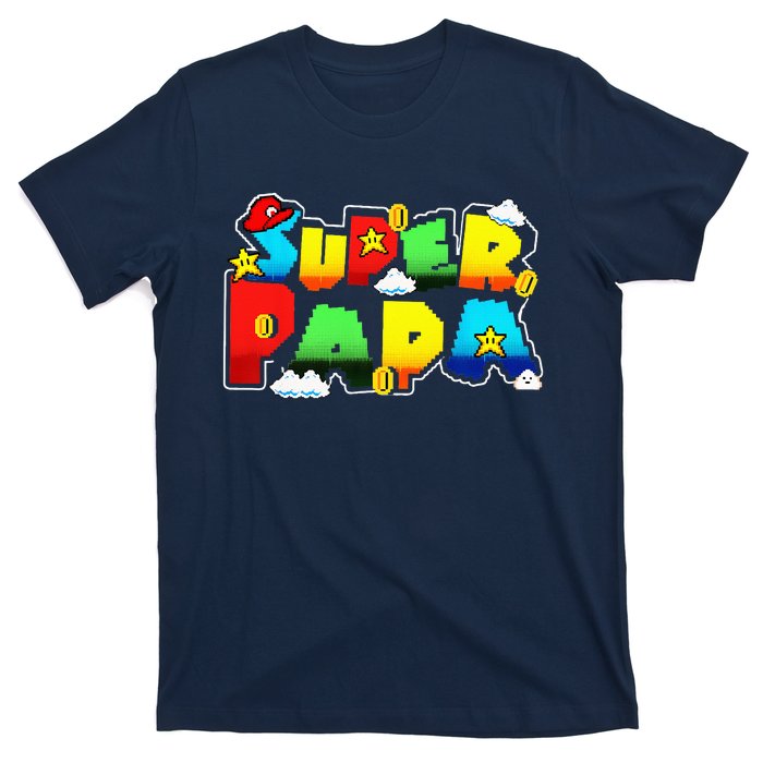 Gamer Super Papa Funny Father Day Gifts Gamer Gift For Papa T-Shirt