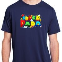 Gamer Super Papa Funny Father Day Gifts Gamer Gift For Papa Adult ChromaSoft Performance T-Shirt