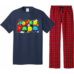 Gamer Super Papa Funny Father Day Gifts Gamer Gift For Papa Pajama Set