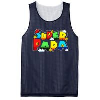 Gamer Super Papa Funny Father Day Gifts Gamer Gift For Papa Mesh Reversible Basketball Jersey Tank