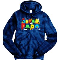 Gamer Super Papa Funny Father Day Gifts Gamer Gift For Papa Tie Dye Hoodie