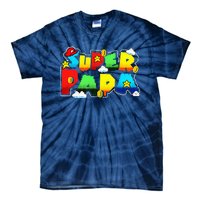 Gamer Super Papa Funny Father Day Gifts Gamer Gift For Papa Tie-Dye T-Shirt