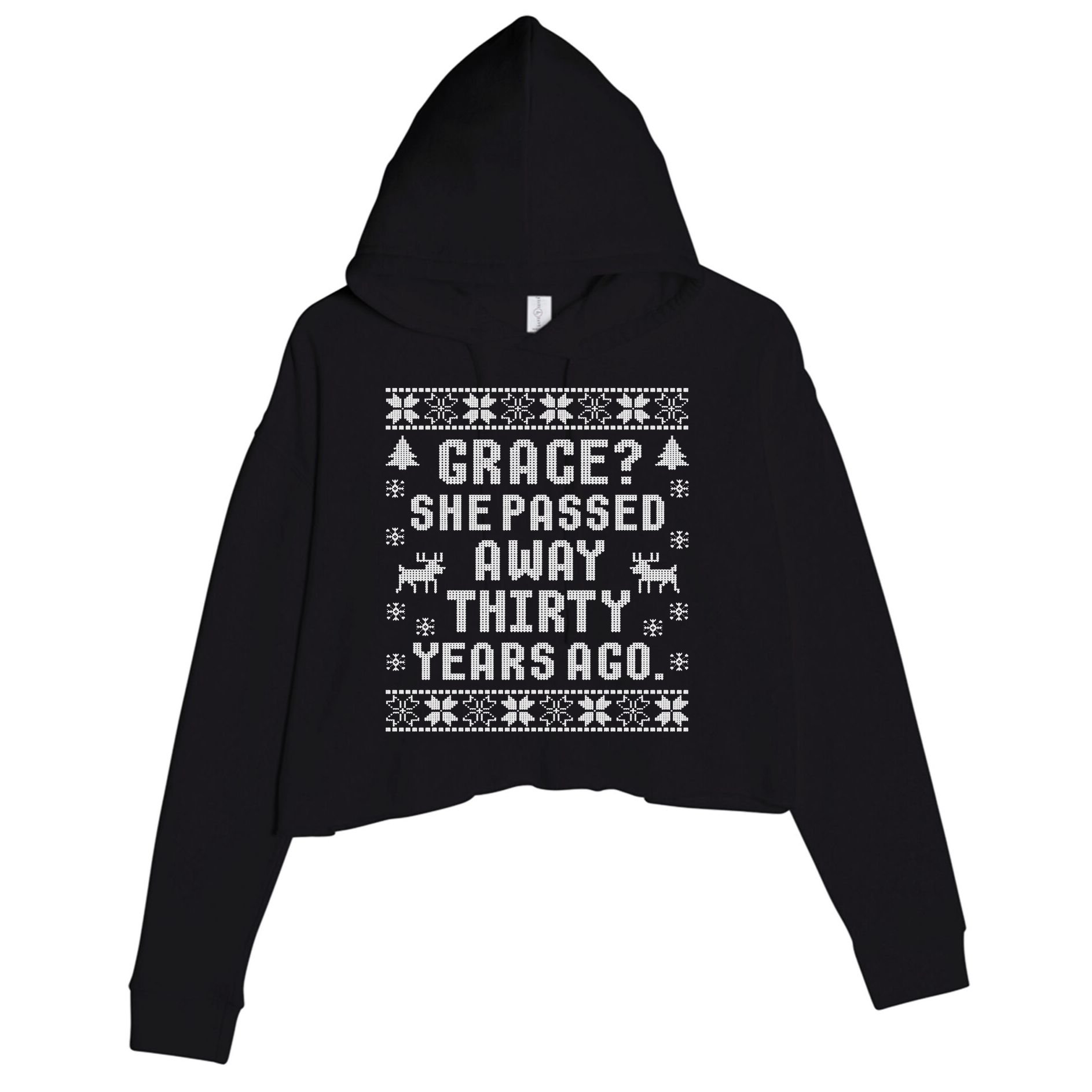 Grace She Passed Away Thirty Years Ago Crop Fleece Hoodie