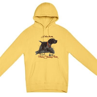 Ger Shorthaired Pointer Gift A Born Hunter! Premium Pullover Hoodie