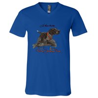 Ger Shorthaired Pointer Gift A Born Hunter! V-Neck T-Shirt