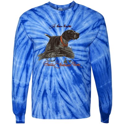 Ger Shorthaired Pointer Gift A Born Hunter! Tie-Dye Long Sleeve Shirt