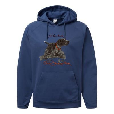 Ger Shorthaired Pointer Gift A Born Hunter! Performance Fleece Hoodie