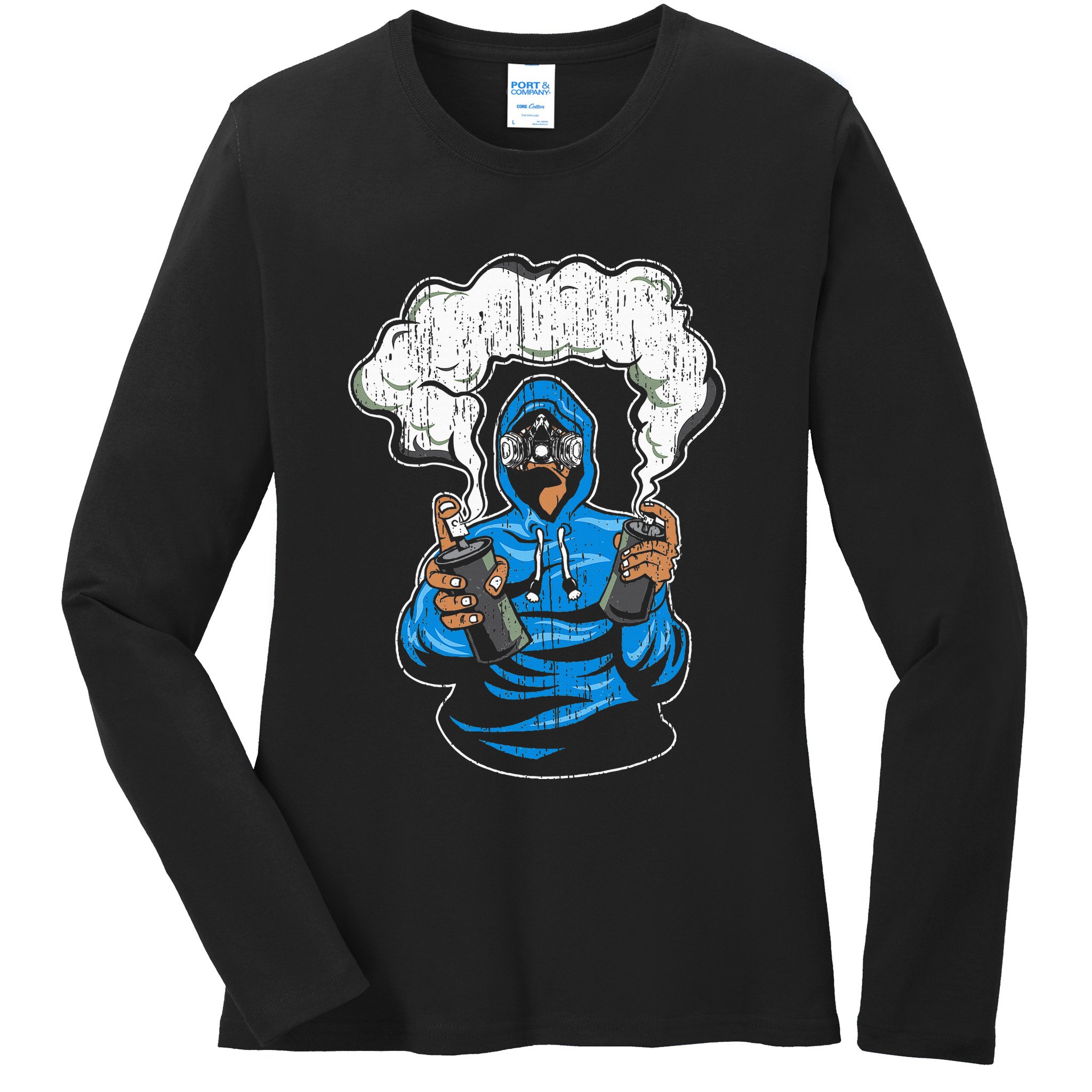 Graffiti Spray Paint Street Art Drawing Artist Ladies Long Sleeve Shirt