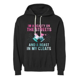 Girl Soccer Player Gifts Team Cleats Mom Goalie Captain Garment-Dyed Fleece Hoodie