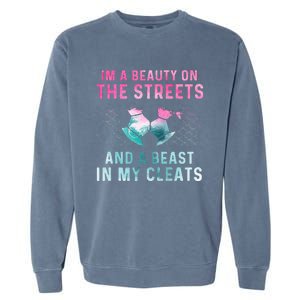 Girl Soccer Player Gifts Team Cleats Mom Goalie Captain Garment-Dyed Sweatshirt