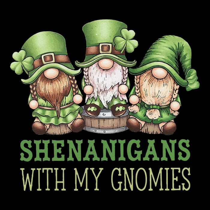 Gnome St Patricks Day Lucky Shamrock Leopard Gnomes Green .Png Backpack