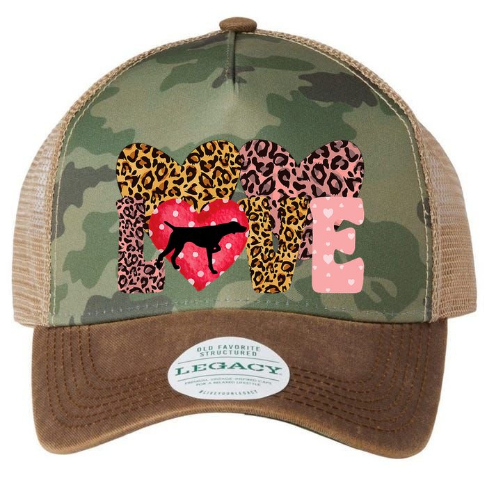 German Shorthaired Pointer ValentineS Day Pointer Love Legacy Tie Dye Trucker Hat