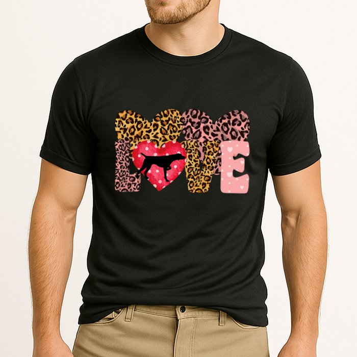 German Shorthaired Pointer ValentineS Day Pointer Love Performance Shirt