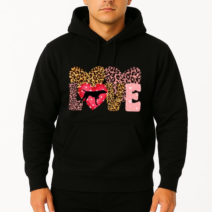 German Shorthaired Pointer ValentineS Day Pointer Love Hoodie