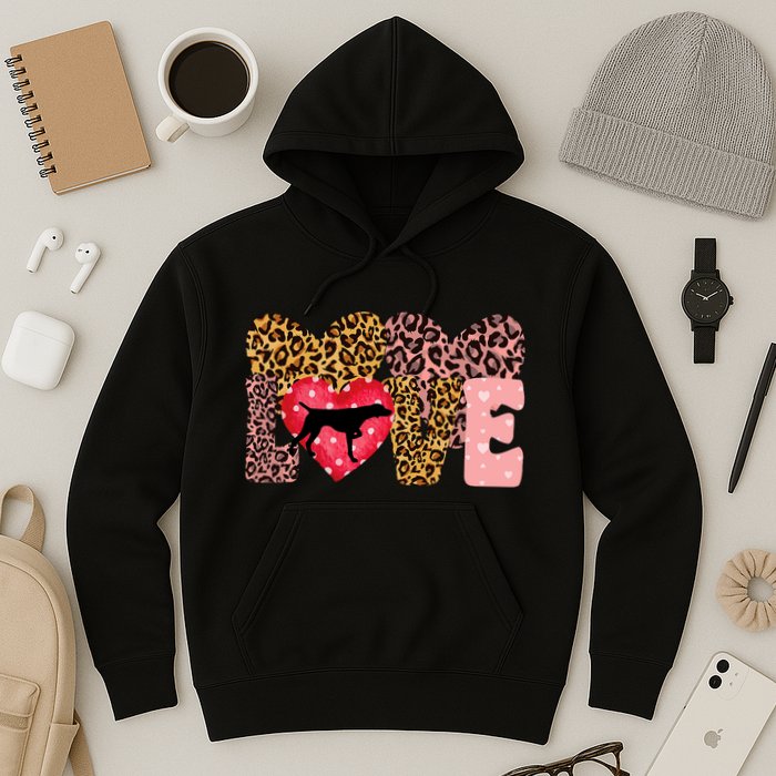 German Shorthaired Pointer ValentineS Day Pointer Love Hoodie