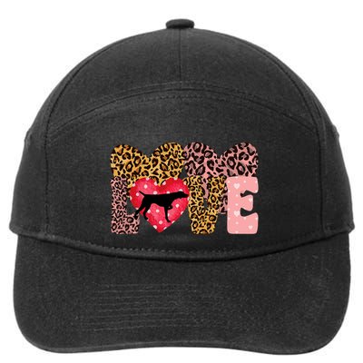 German Shorthaired Pointer ValentineS Day Pointer Love 7-Panel Snapback Hat