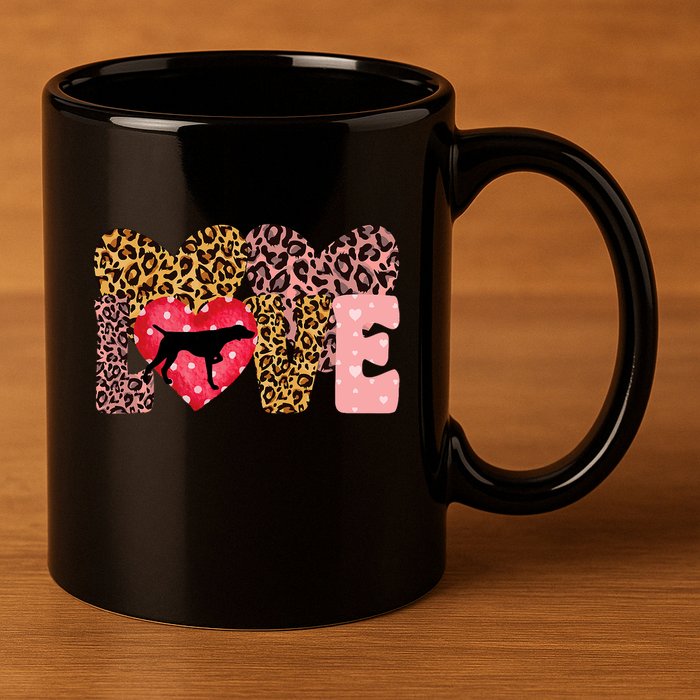 German Shorthaired Pointer ValentineS Day Pointer Love 11oz C Handle Ceramic Mug