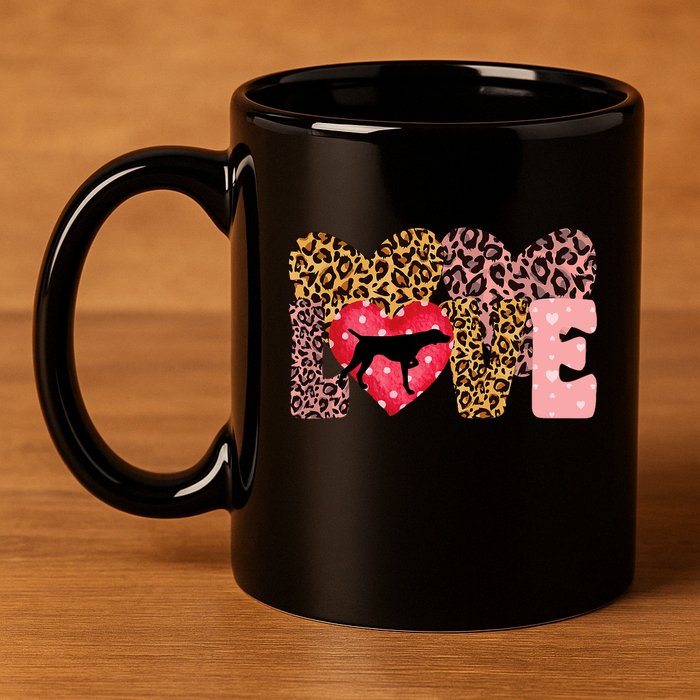 German Shorthaired Pointer ValentineS Day Pointer Love 11oz C Handle Ceramic Mug