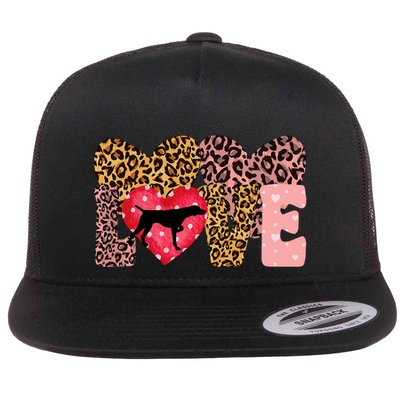 German Shorthaired Pointer ValentineS Day Pointer Love Flatbill Hat