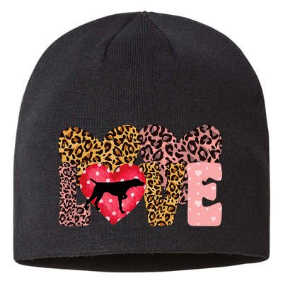 German Shorthaired Pointer ValentineS Day Pointer Love Sustainable Beanie