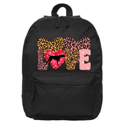 German Shorthaired Pointer ValentineS Day Pointer Love 16 in Basic Backpack