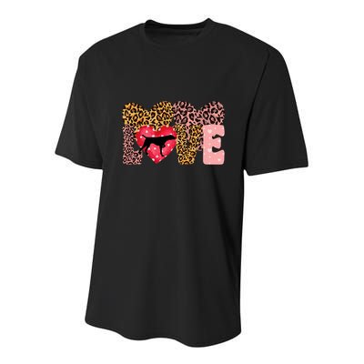 German Shorthaired Pointer ValentineS Day Pointer Love Youth Performance Sprint T-Shirt