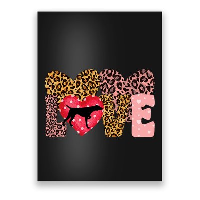 German Shorthaired Pointer ValentineS Day Pointer Love Poster