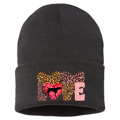 German Shorthaired Pointer ValentineS Day Pointer Love Sustainable Knit Beanie