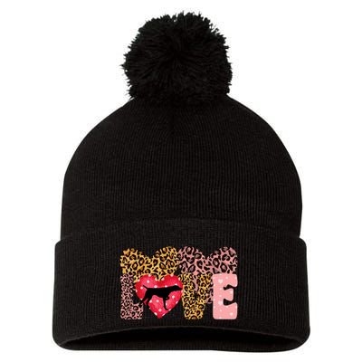 German Shorthaired Pointer ValentineS Day Pointer Love Pom Pom 12in Knit Beanie