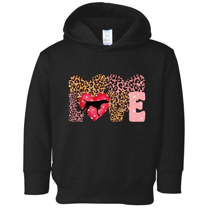 German Shorthaired Pointer ValentineS Day Pointer Love Toddler Hoodie