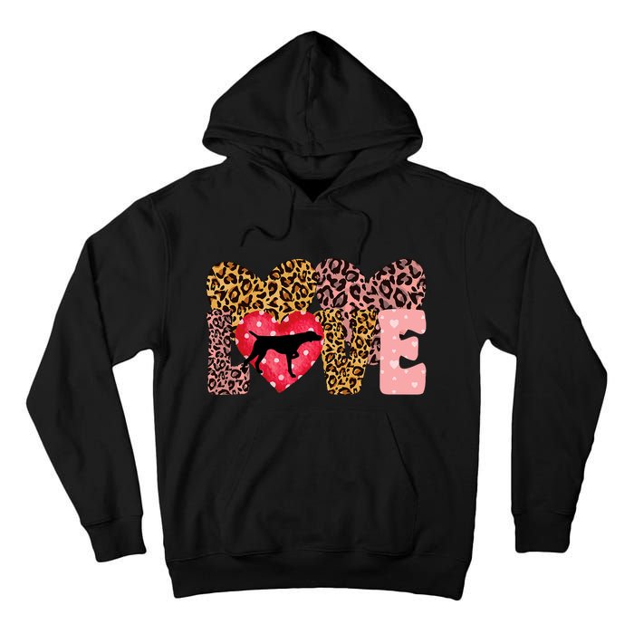 German Shorthaired Pointer ValentineS Day Pointer Love Tall Hoodie