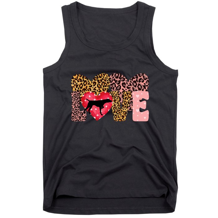 German Shorthaired Pointer ValentineS Day Pointer Love Tank Top