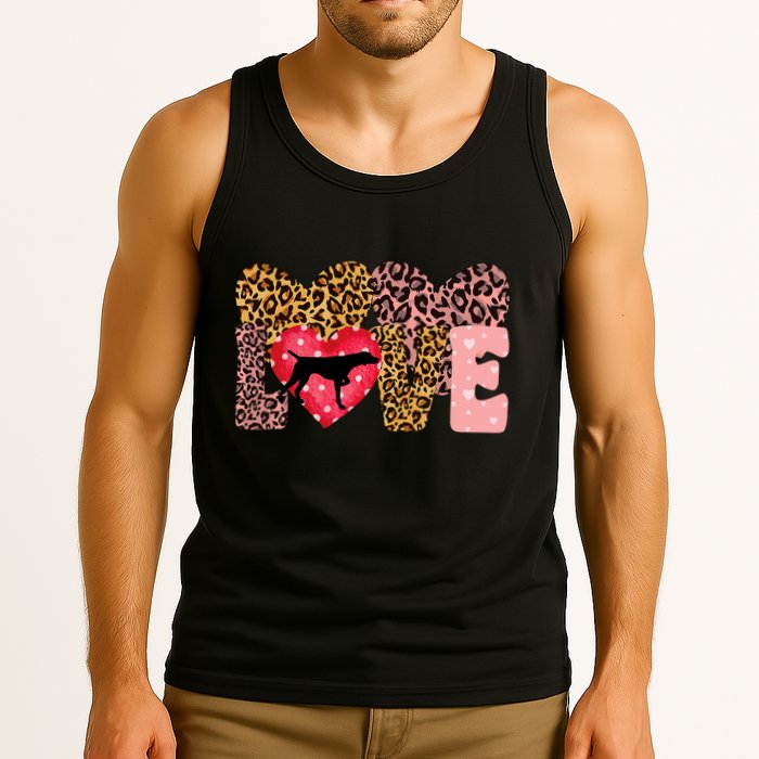 German Shorthaired Pointer ValentineS Day Pointer Love Tank Top