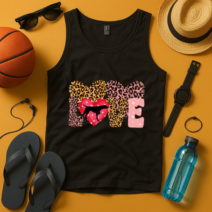German Shorthaired Pointer ValentineS Day Pointer Love Tank Top