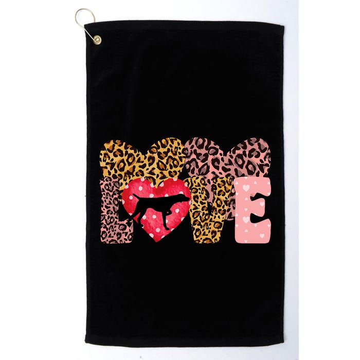 German Shorthaired Pointer ValentineS Day Pointer Love Golf Towel