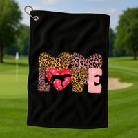 German Shorthaired Pointer ValentineS Day Pointer Love Golf Towel