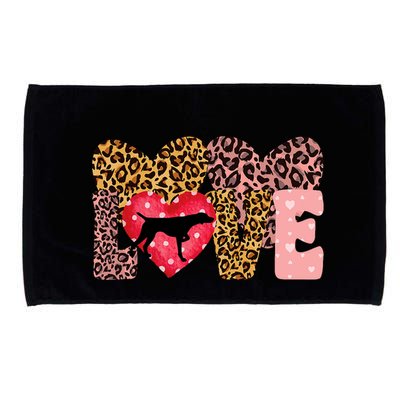 German Shorthaired Pointer ValentineS Day Pointer Love Microfiber Hand Towel