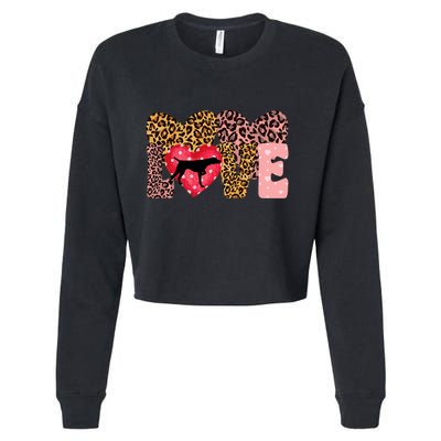 German Shorthaired Pointer ValentineS Day Pointer Love Cropped Pullover Crew