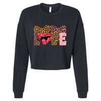German Shorthaired Pointer ValentineS Day Pointer Love Cropped Pullover Crew
