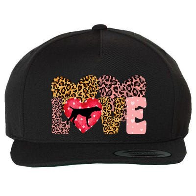 German Shorthaired Pointer ValentineS Day Pointer Love Wool Snapback Cap