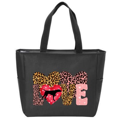 German Shorthaired Pointer ValentineS Day Pointer Love Zip Tote Bag