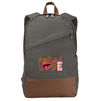 German Shorthaired Pointer ValentineS Day Pointer Love Cotton Canvas Backpack